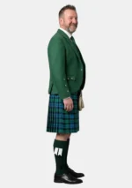 Campbell Tartan Kilt And Kelly Green Argyle Jacket Kilt Outfit Right Side View