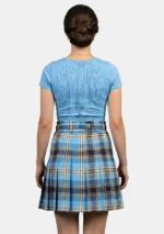 Celtic Charm Pleated Highland Dragon Tartan Skirt Back