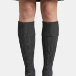 Charcoal Kilt Socks Front View