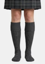 Charcoal Kilt Socks Front View