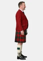 Clan Kerr Tartan Kilt And Red Argyle Jacket Kilt Outfit Right Side View