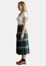 Dress Gordon Tartan Precision Pleated Skirt Left Side View