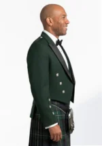 Forest Green Prince Charlie Kilt Jacket with Vest Right Side View