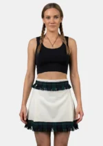 Fringe Black Watch Tartan Kilt Front View