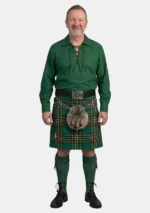 Green Ghillie Shirt Kilt Outfit Front View