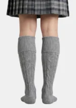 Grey Kilt Socks Back View