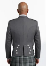 Grey Prince Charlie Jacket with Vest Back View