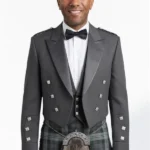 Grey Prince Charlie Jacket with Vest Front View