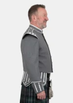 Grey Scottish Military Doublet Jacket Right Side View