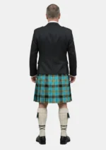 Vista Traseira do Traje de Kilt Xadrez Highland Dragon