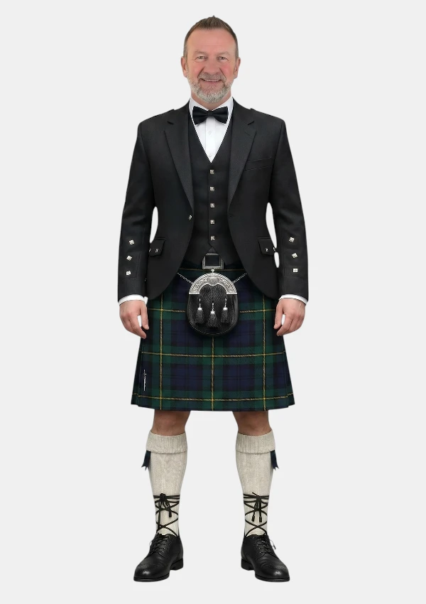 Johnstone Tartan Kilt Outfit Front