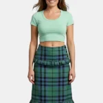 Keith Ancient Tartan Ruffle Skirt Front View