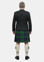 Vista trasera del Conjunto de Kilt de Tartán Leslie Hunting