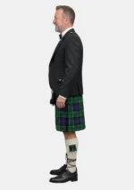 Vista lateral izquierda del Conjunto de Kilt de Tartán Leslie Hunting