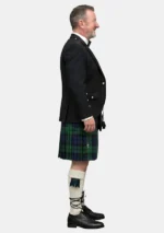 Men's Black Watch Tartan Kilt With Black Argyle Jacket Kilt Outfit Right Side View