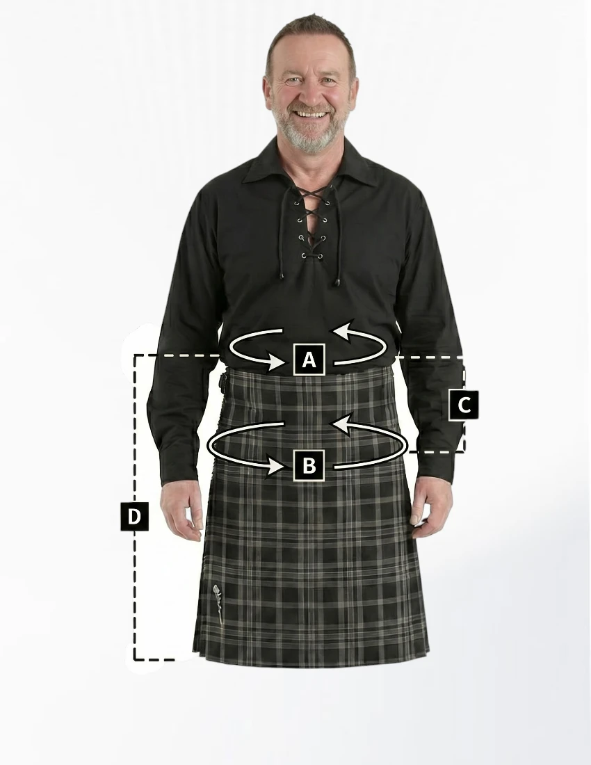Men's Kilt Size Guide
