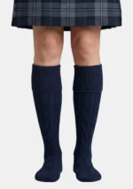 Navy Blue Kilt Socks Front View