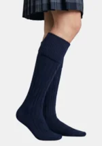 Navy Blue Kilt Socks Right Side View