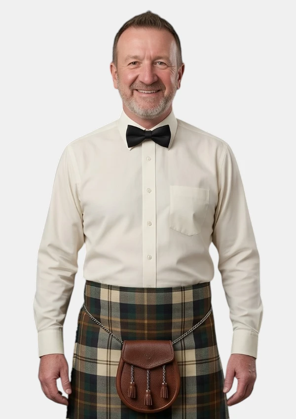 Off-White Dress Shirt Front View
