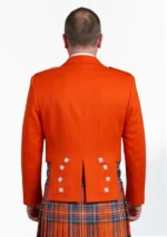 Orange Prince Charlie Kilt Jacket with Vest Back View