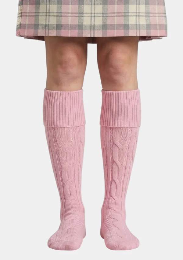 Pink Kilt Socks Front View