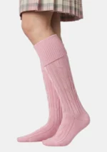 Pink Kilt Socks Left Side View
