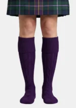 Purple Kilt Socks Front View