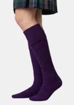 Purple Kilt Socks Left Side View