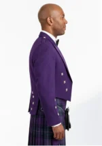 Purple Prince Charlie Kilt Jacket with Vest Right Side View