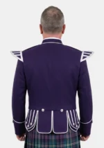 Purple Scottish Military Doublet Jacket Back View