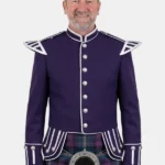 Purple Scottish Military Doublet Jacket Front View