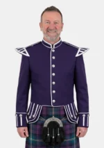 Purple Scottish Military Doublet Jacket Front View