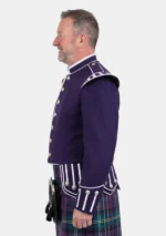 Purple Scottish Military Doublet Jacket Left Side View