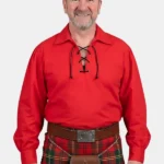 Red Jacobite Ghillie Shirt Front View