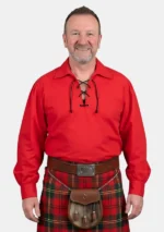 Red Jacobite Ghillie Shirt Front View
