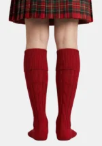 Red Kilt Socks Back View
