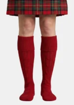 Red Kilt Socks Front View