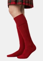 Red Kilt Socks Left Side View