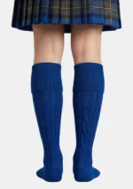 Royal Blue Kilt Socks Back View