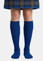 Royal Blue Kilt Socks Front View