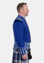 Royal Blue Scottish Military Doublet Jacket Right Side View