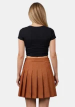 Saffron Tartan Twirl Skirt Back View