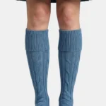 Sky Blue Kilt Socks Front View