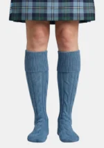 Sky Blue Kilt Socks Front View