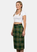 St Patrick Tartan Pencil Skirt Left Side View