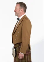 Tan Prince Charlie Kilt Jacket with Vest Left Side View