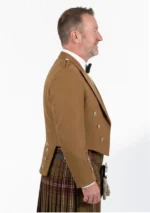 Tan Prince Charlie Kilt Jacket with Vest Right Side View