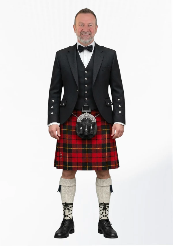Wallace Tartan Kilt Outfit Front