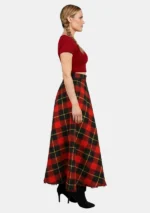 Wallace Tartan Urban Style Maxi Skirt Right Side View