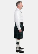 White Ghillie Shirt Kilt Outfit Right Side View